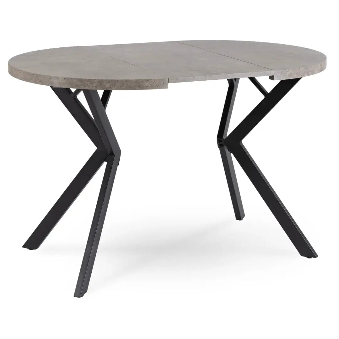 Prailginamas stalas iš laminuotos medžio drožlių plokštės juodos spalvos / betono 80-160 cm TE523 - €319 Save 15%