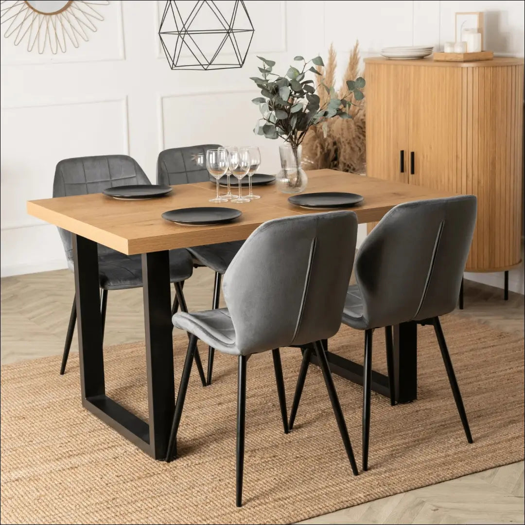 Prailginamas stalas iš MDF juodos spalvos / ąžuolo 130-230 cm TE770 - €346 Save 15% __label:Pristatymas 5-14 d.d.,