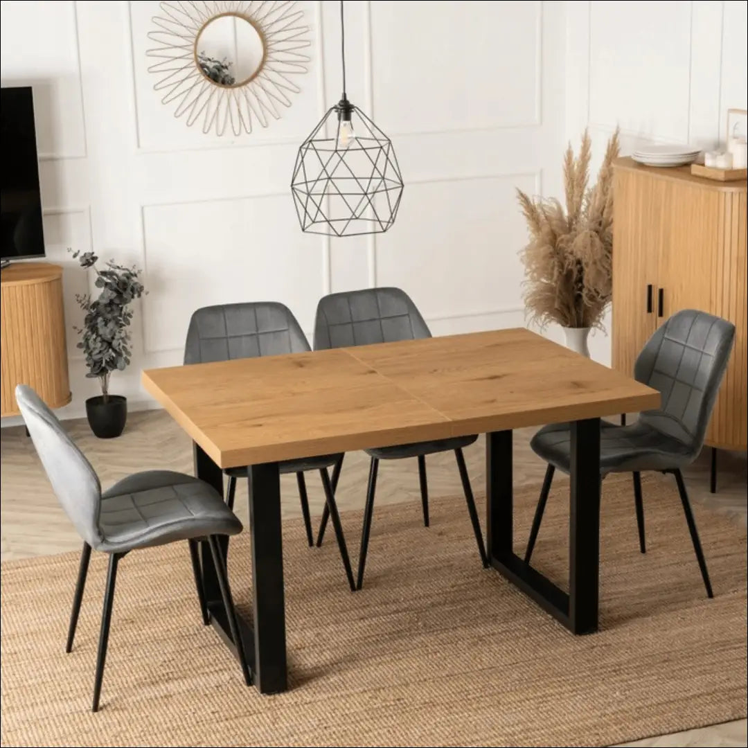 Prailginamas stalas iš MDF juodos spalvos / ąžuolo 130-230 cm TE770 - €346 Save 15% __label:Pristatymas 5-14 d.d.,
