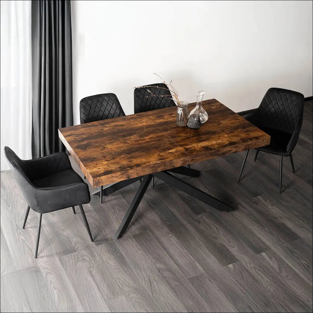 Prailginamas stalas iš MDF juodos spalvos / ąžuolo 160-240 cm TE908 - €423 Save 15% __label:Pristatymas 5-14 d.d.,