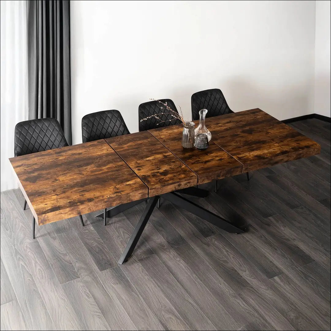 Prailginamas stalas iš MDF juodos spalvos / ąžuolo 160-240 cm TE908 - €423 Save 15% __label:Pristatymas 5-14 d.d.,