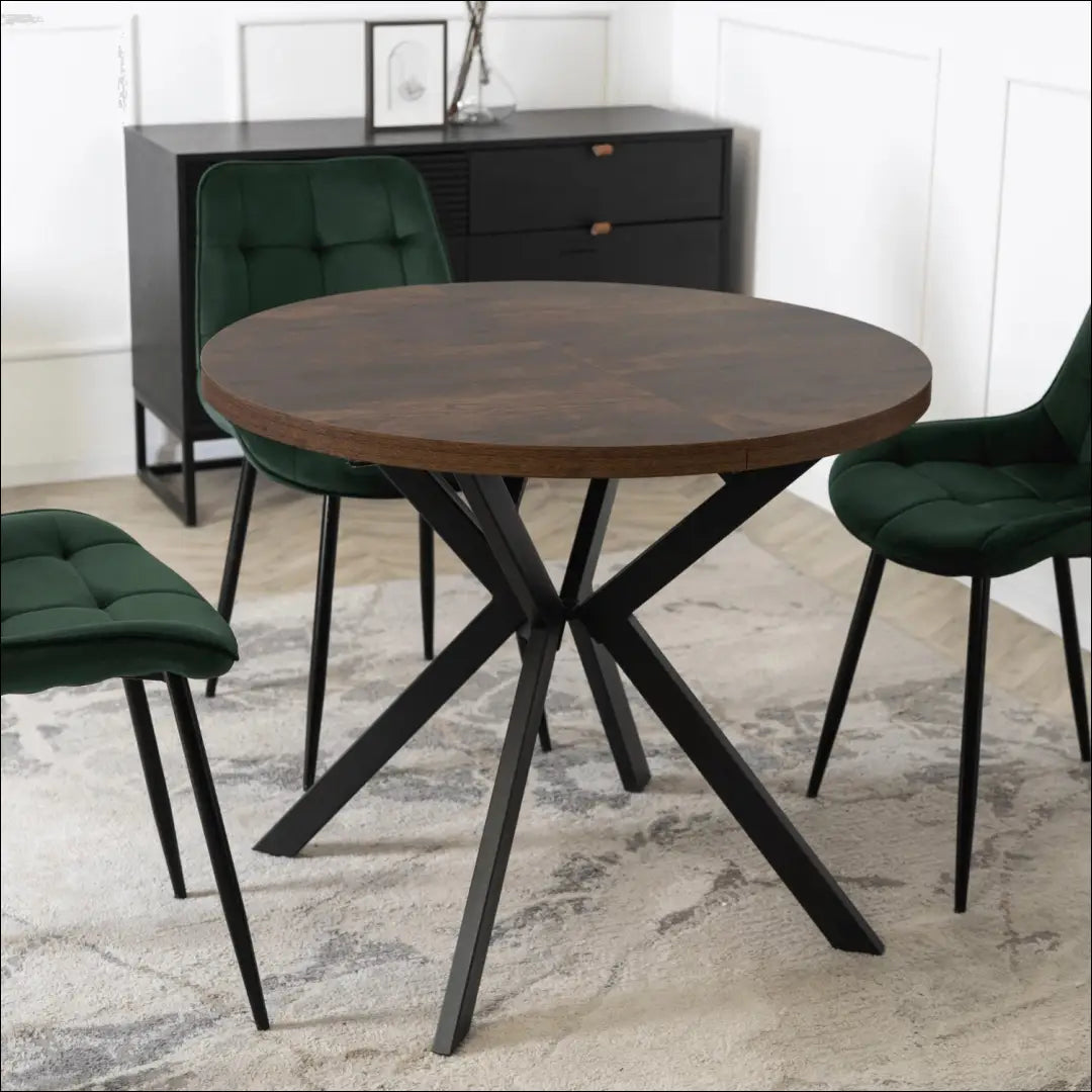 Prailginamas stalas iš MDF juodos spalvos / ąžuolo 90-190 cm TE528 - €338 Save 15% __label:Pristatymas 5-14 d.d.,