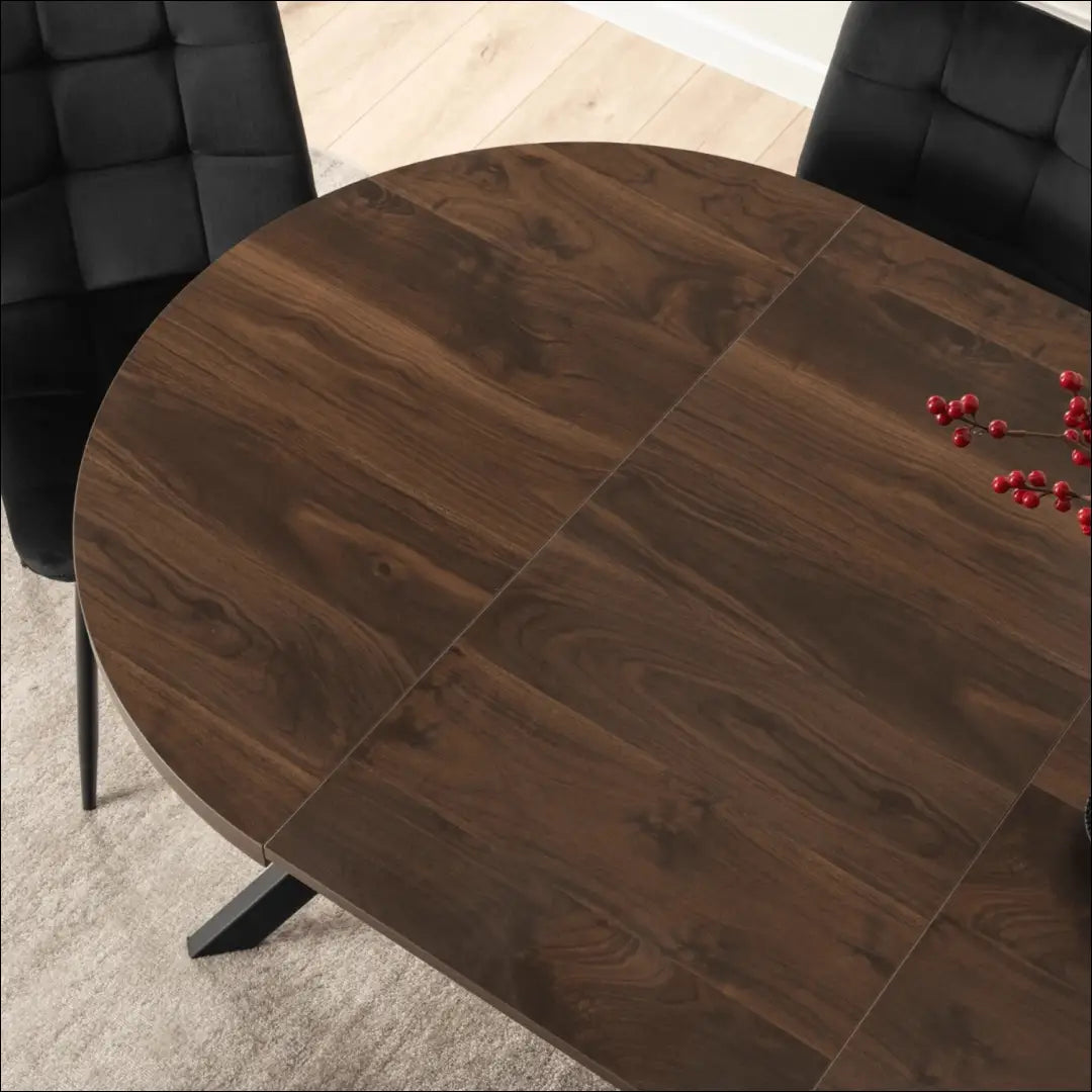 Prailginamas stalas iš MDF juodos spalvos / riešuto 100-250 cm TE1047 - €376 Save 15% __label:Pristatymas 5-14 d.d.,