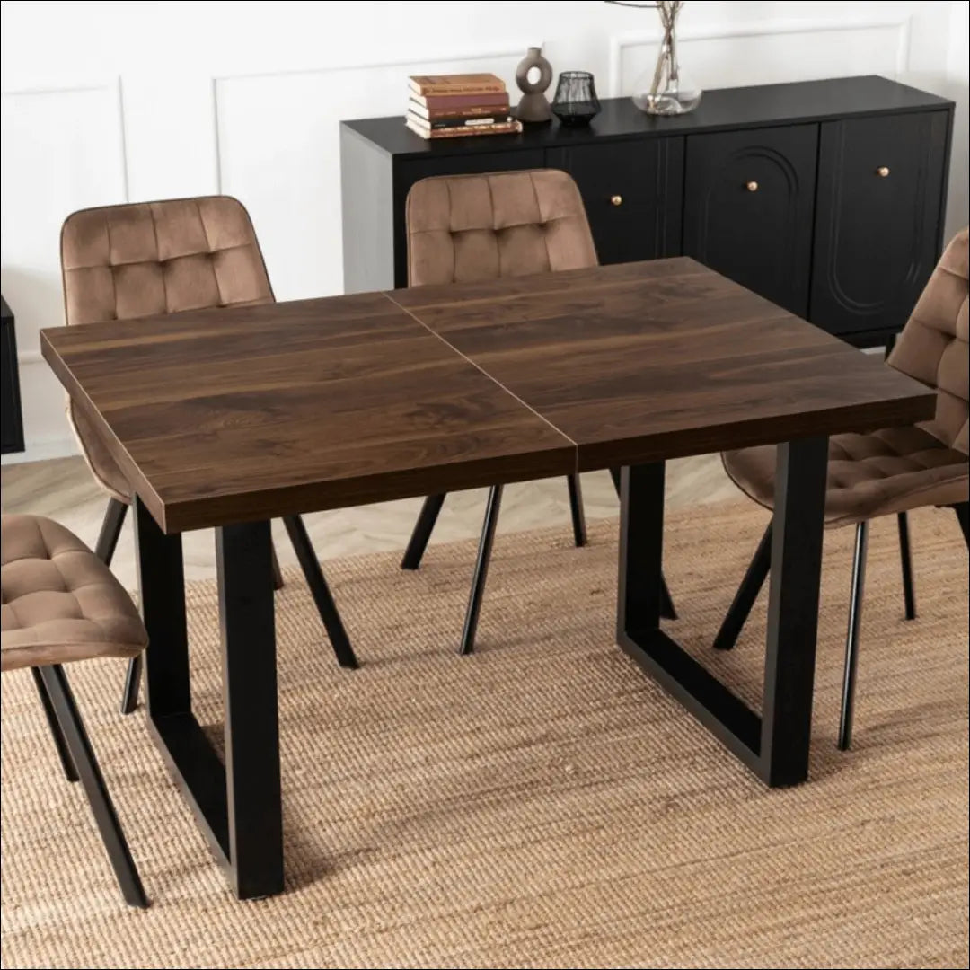 Prailginamas stalas iš MDF juodos spalvos / riešuto 130-230 cm TE769 - €358 Save 15% __label:Pristatymas 5-14 d.d.,