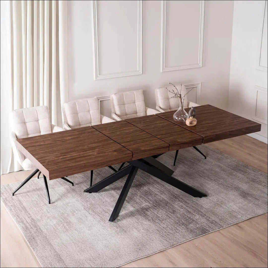 Prailginamas stalas iš MDF juodos spalvos / riešuto 160-240 cm TE910 - €423 Save 15% __label:Pristatymas 5-14 d.d.,