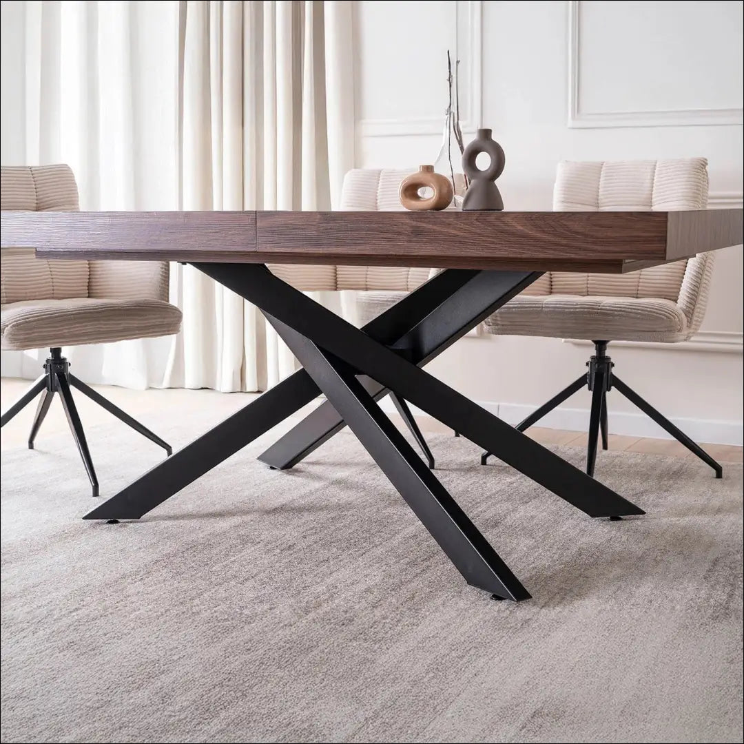 Prailginamas stalas iš MDF juodos spalvos / riešuto 160-240 cm TE910 - €423 Save 15% __label:Pristatymas 5-14 d.d.,