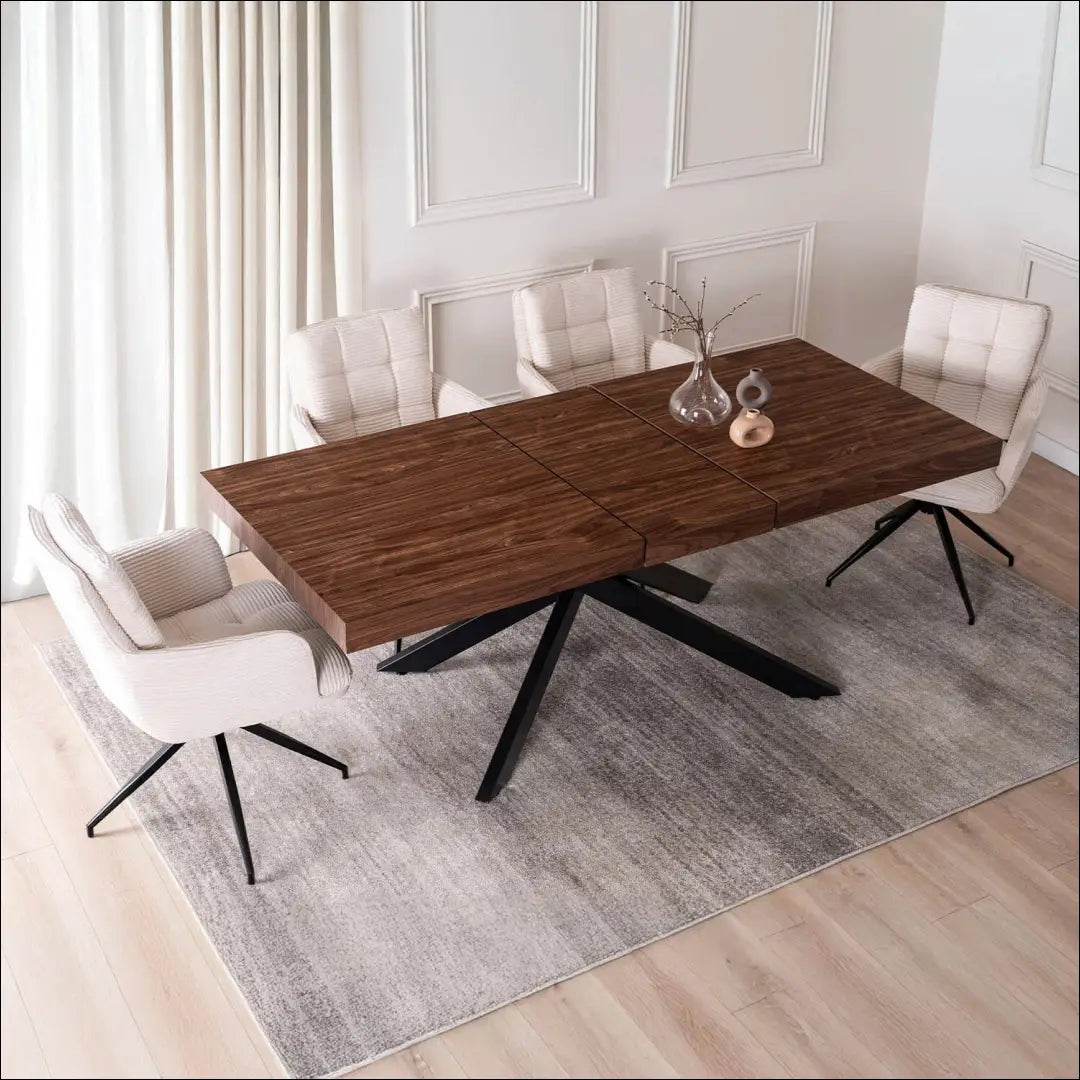 Prailginamas stalas iš MDF juodos spalvos / riešuto 160-240 cm TE910 - €423 Save 15% __label:Pristatymas 5-14 d.d.,