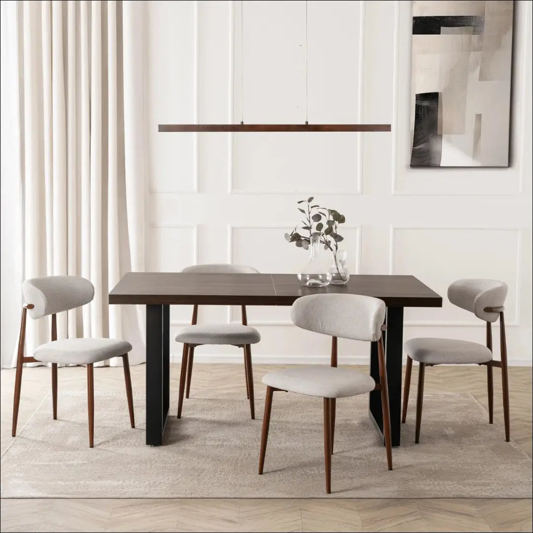 Prailginamas stalas iš MDF juodos spalvos / riešuto 160-260 cm TE999 - €384 Save 15% __label:Pristatymas 5-14 d.d.,