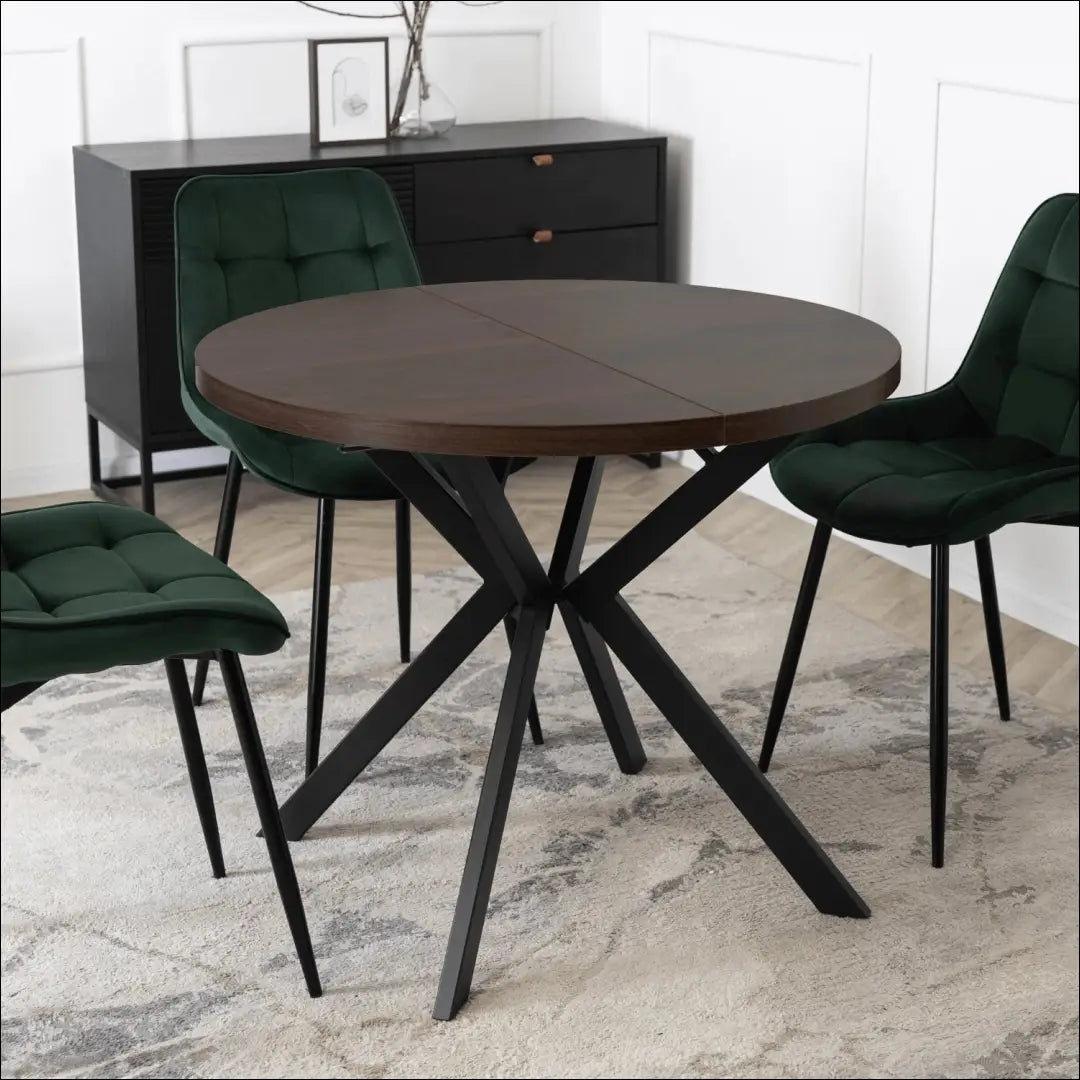 Prailginamas stalas iš MDF juodos spalvos / riešuto 90-190 cm TE596 - €338 Save 15% __label:Pristatymas 5-14 d.d.,