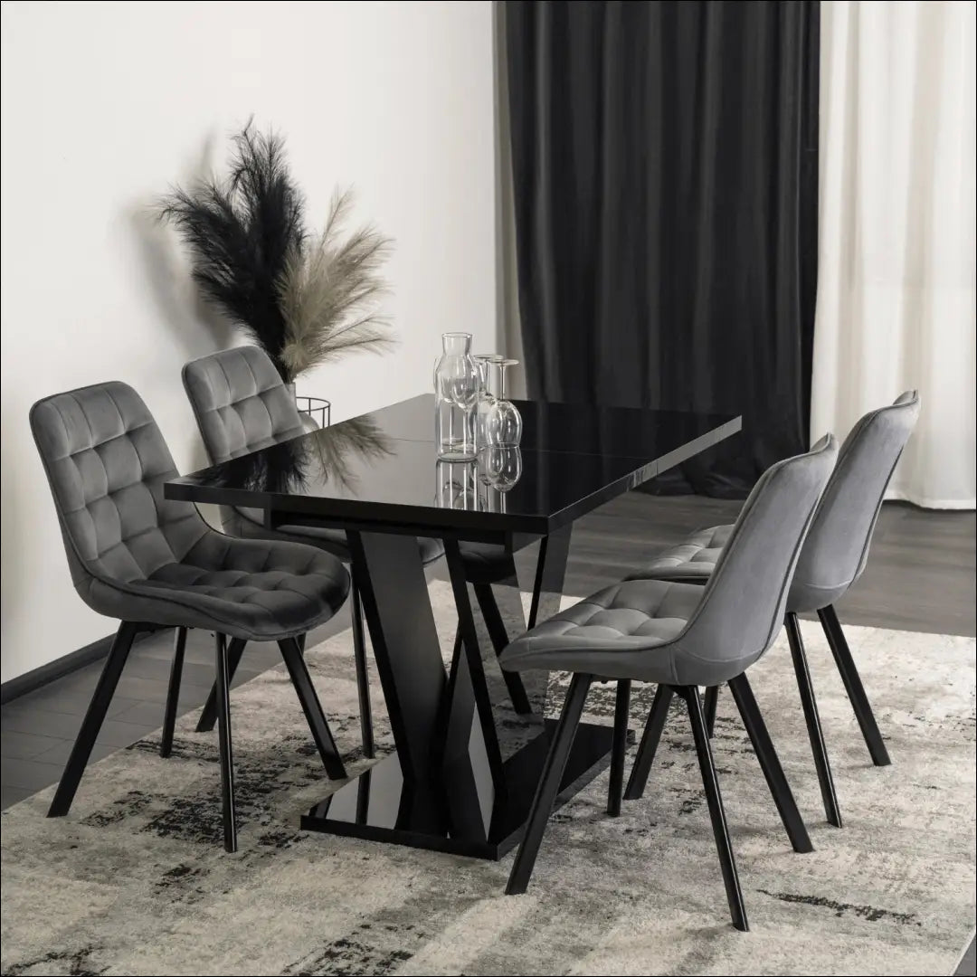 Prailginamas stalas iš medžio drožlių plokštės juodos spalvos 120-160 cm TE269 - €374 Save 15% __label:Pristatymas 5-14
