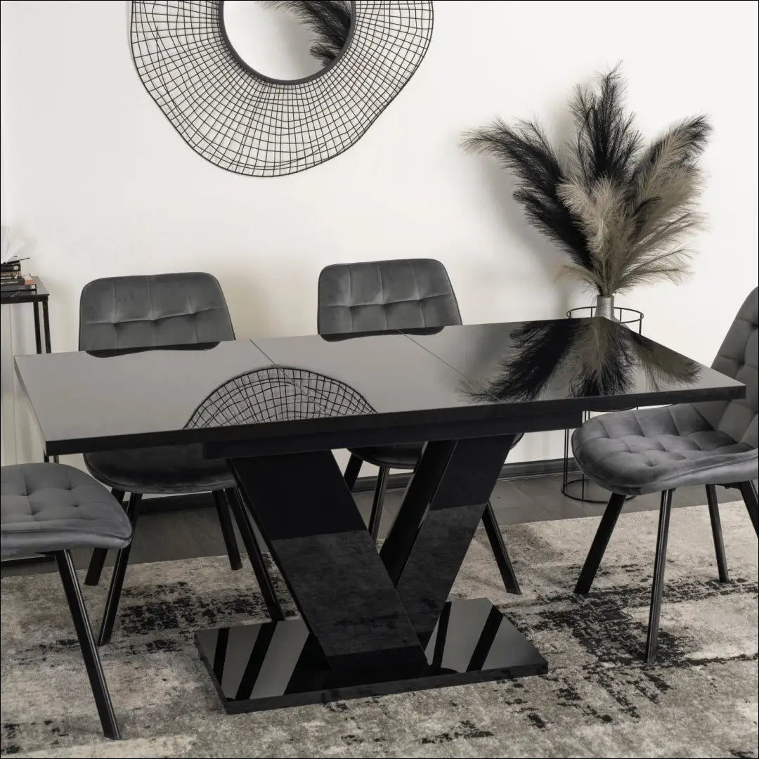 Prailginamas stalas iš medžio drožlių plokštės juodos spalvos 120-160 cm TE269 - €374 Save 15% __label:Pristatymas 5-14