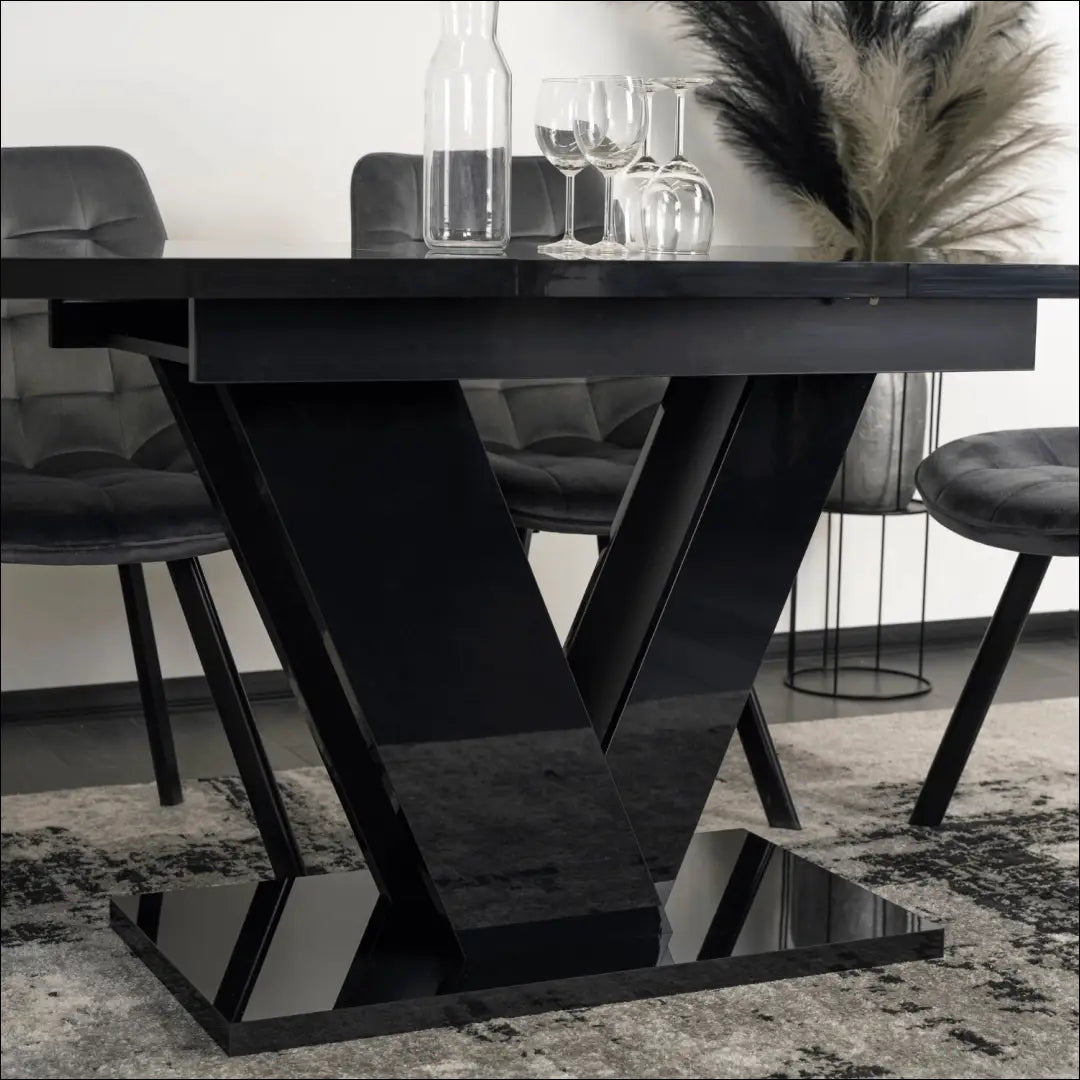 Prailginamas stalas iš medžio drožlių plokštės juodos spalvos 120-160 cm TE269 - €374 Save 15% __label:Pristatymas 5-14