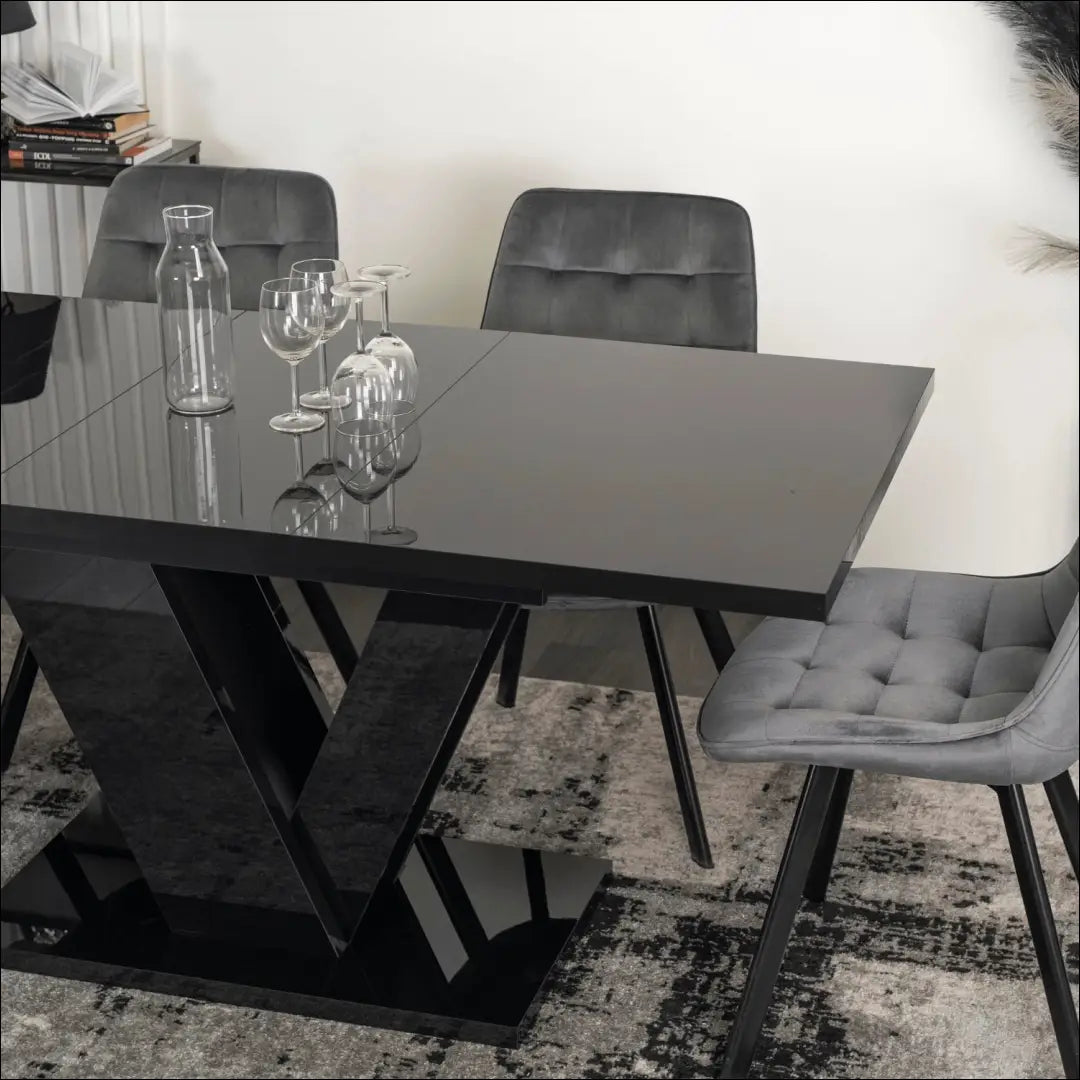 Prailginamas stalas iš medžio drožlių plokštės juodos spalvos 120-160 cm TE269 - €374 Save 15% __label:Pristatymas 5-14