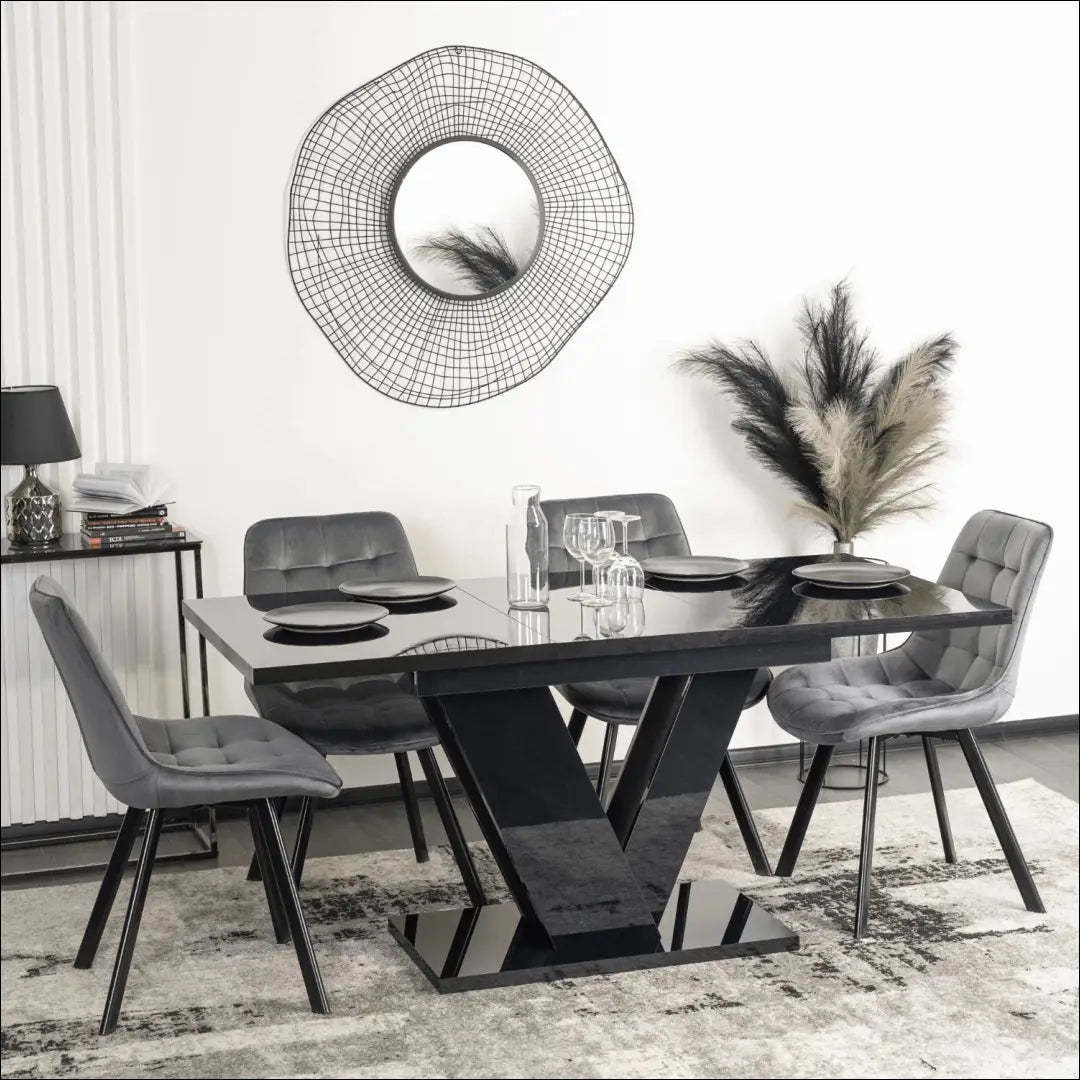 Prailginamas stalas iš medžio drožlių plokštės juodos spalvos 120-160 cm TE269 - €374 Save 15% __label:Pristatymas 5-14