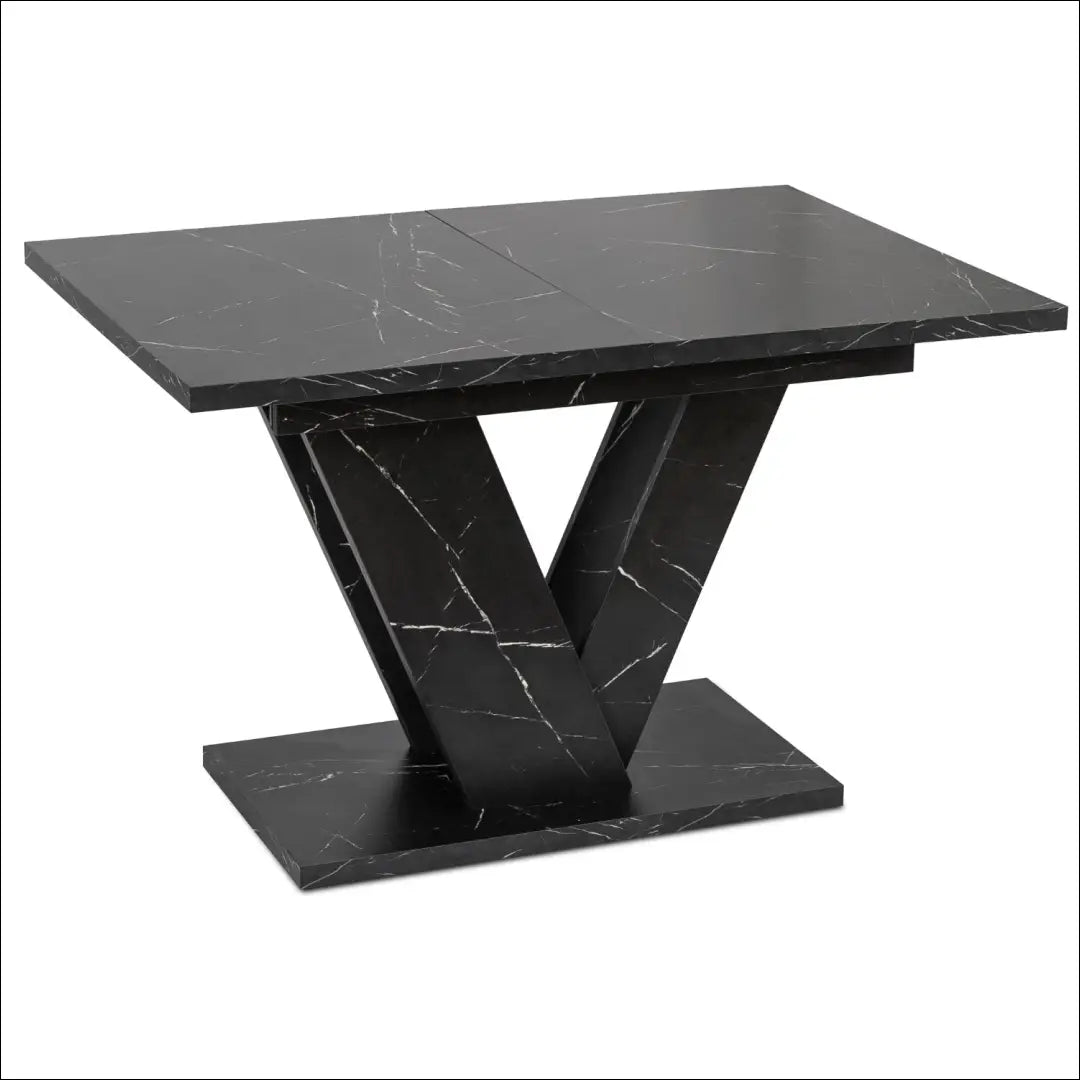 Prailginamas stalas iš medžio drožlių plokštės juodos spalvos / marmuro 120-160 cm TE270 - €287 Save 15%