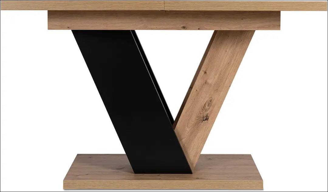 Prailginamas stalas iš medžio drožlių plokštės juodos spalvos / ąžuolo 120-160 cm TE271 - €273 Save 15%