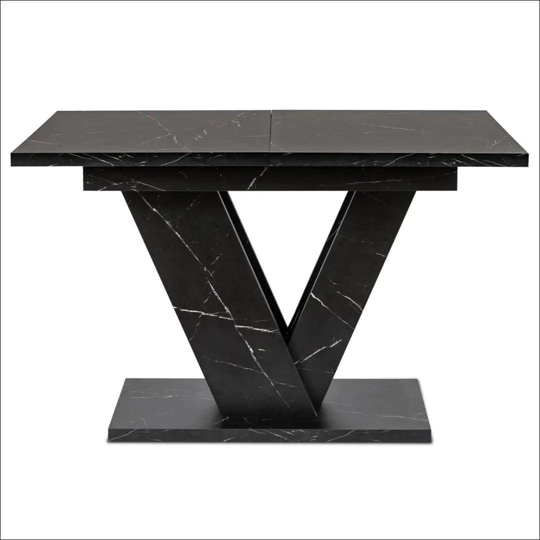 Prailginamas stalas iš medžio drožlių plokštės juodos spalvos / marmuro 120-160 cm TE270 - €287 Save 15%