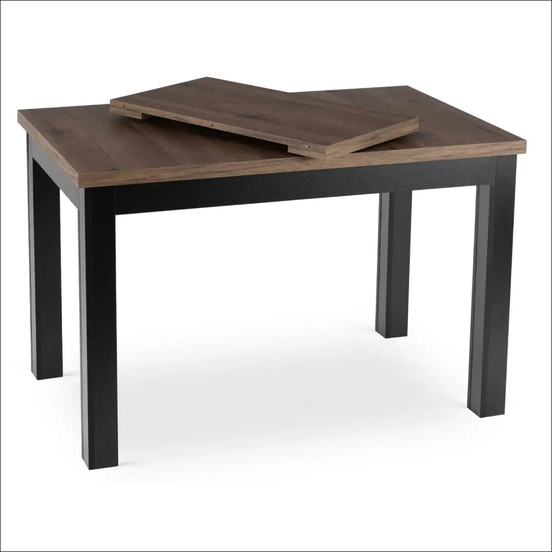 Prailginamas stalas iš medžio drožlių plokštės juodos spalvos / riešuto 120-160 cm TE992 - €190 Save 15% 100-200,