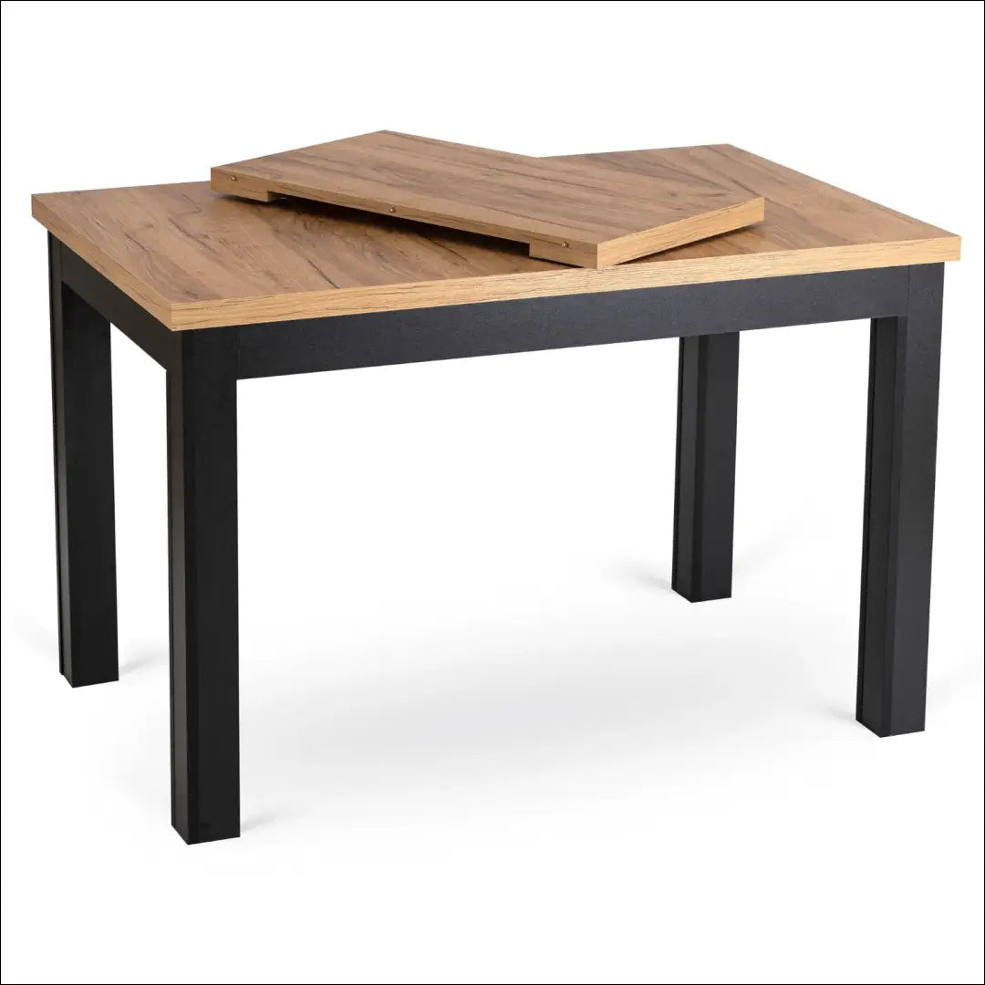 Prailginamas stalas iš medžio drožlių plokštės juodos spalvos / ąžuolo 120-160 cm TE505 - €190 Save 15% 100-200,