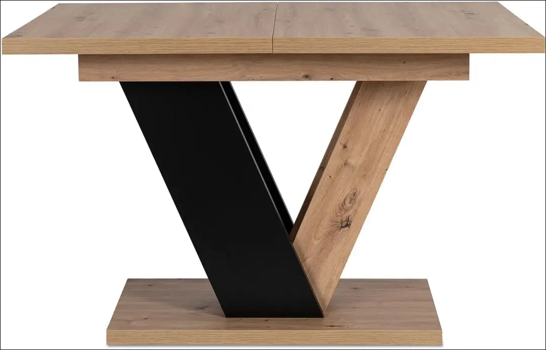 Prailginamas stalas iš medžio drožlių plokštės juodos spalvos / ąžuolo 120-160 cm TE271 - €273 Save 15%