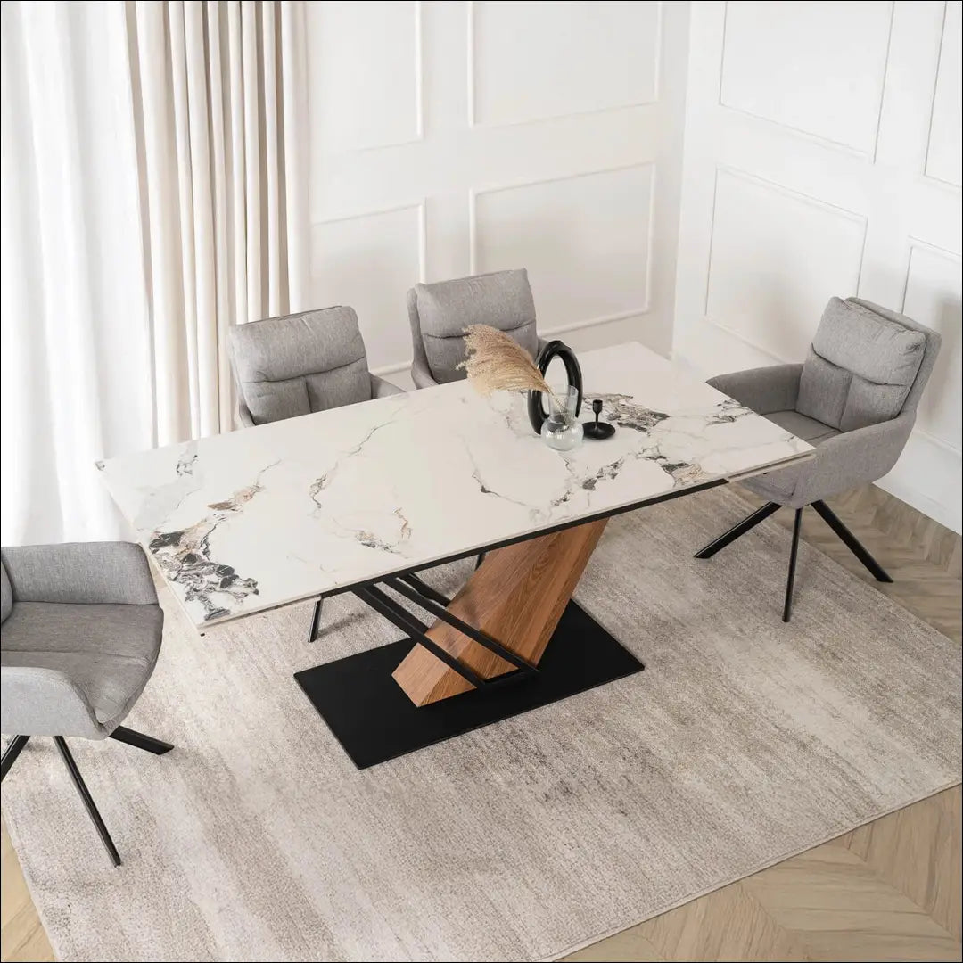Prailginamas stalas su keraminiu stalviršiu baltos spalvos / ąžuolo 180-240 cm TE720 - €435 Save 15%