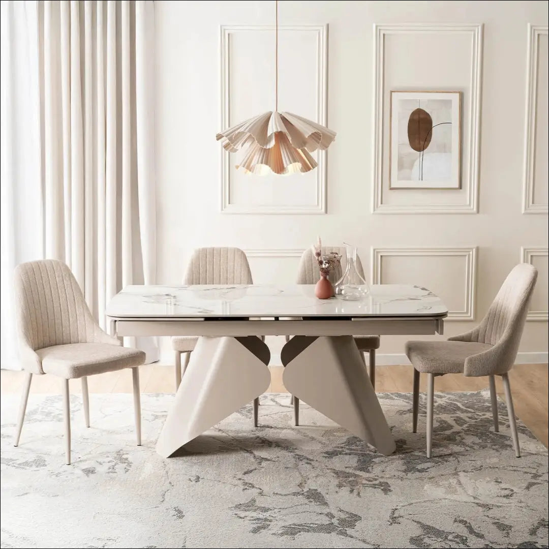 Prailginamas stalas su keraminiu stalviršiu baltos spalvos / marmuro 160-240 cm TE970 - €737 Save 15%