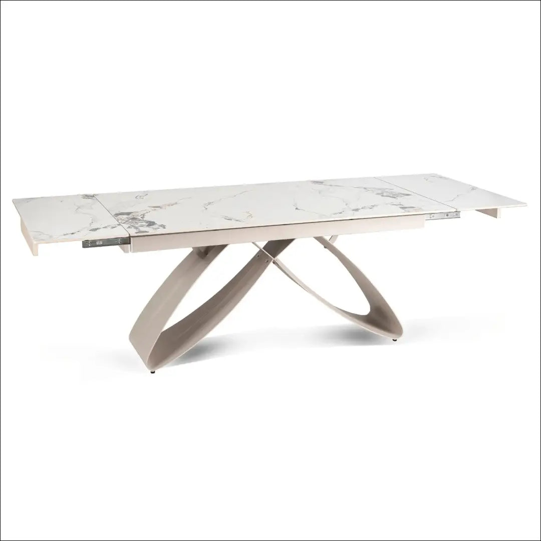 Prailginamas stalas su keraminiu stalviršiu baltos spalvos / marmuro 160-240 cm TE724 - €687 Save 15%