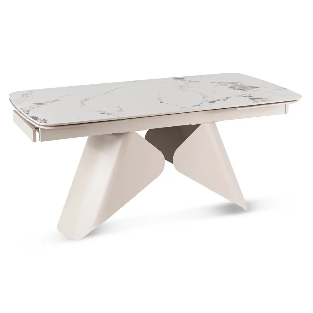 Prailginamas stalas su keraminiu stalviršiu baltos spalvos / marmuro 160-240 cm TE970 - €737 Save 15%