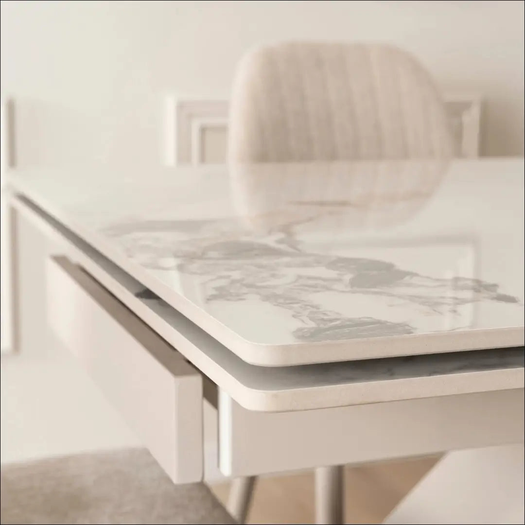Prailginamas stalas su keraminiu stalviršiu baltos spalvos / marmuro 160-240 cm TE724 - €687 Save 15%
