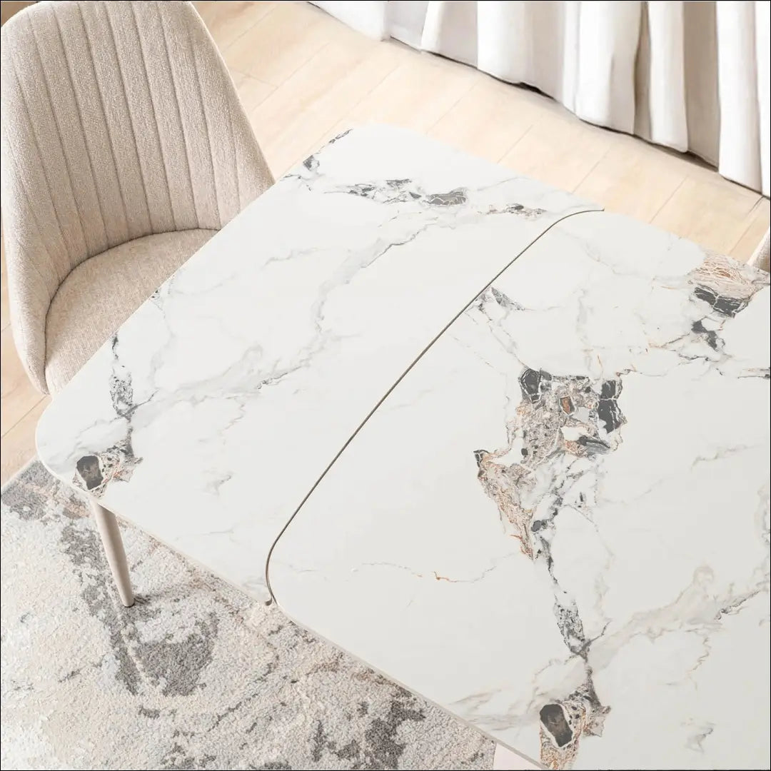 Prailginamas stalas su keraminiu stalviršiu baltos spalvos / marmuro 160-240 cm TE970 - €737 Save 15%