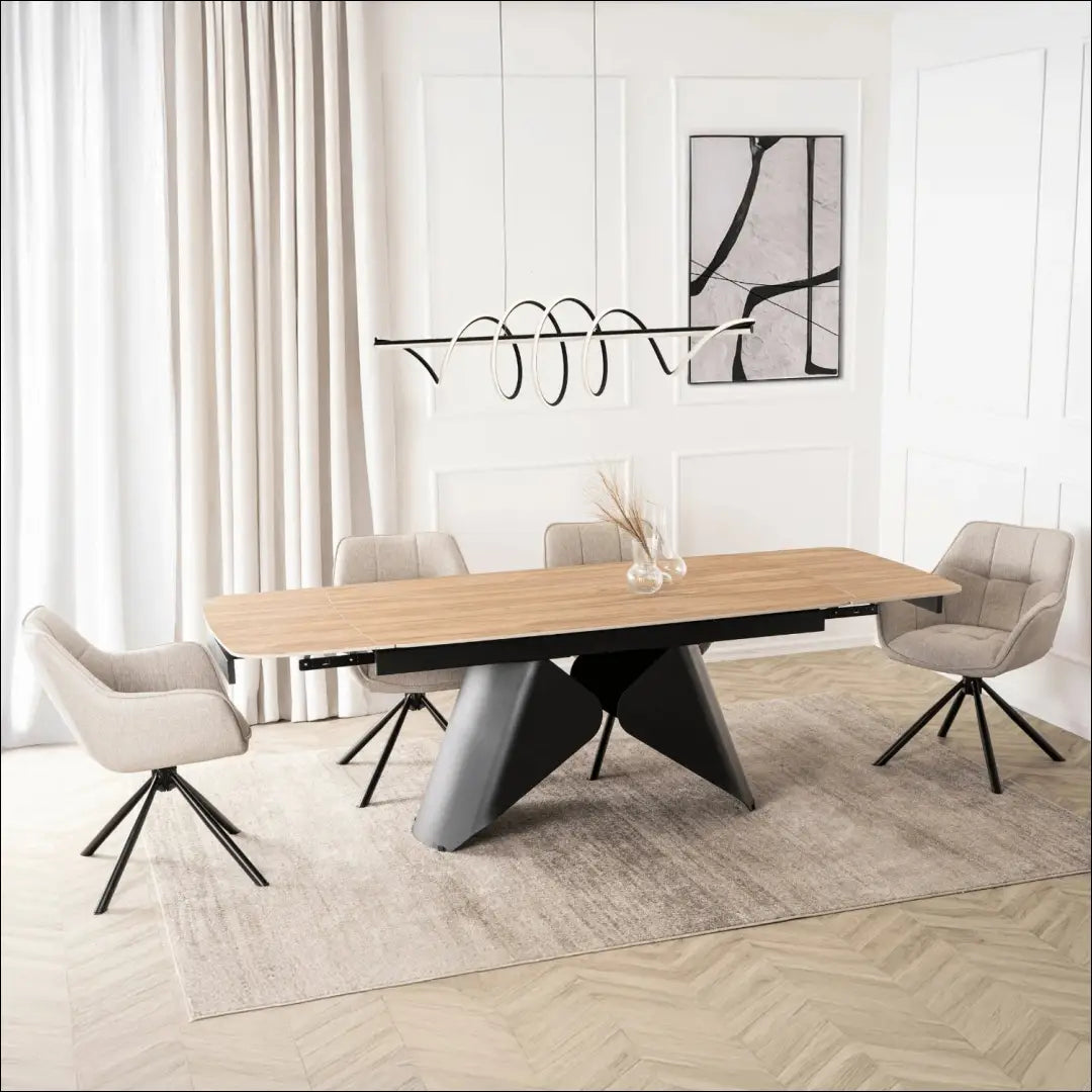 Prailginamas stalas su keraminiu stalviršiu juodos spalvos / ąžuolo 160-240 cm TE984 - €525 Save 15%