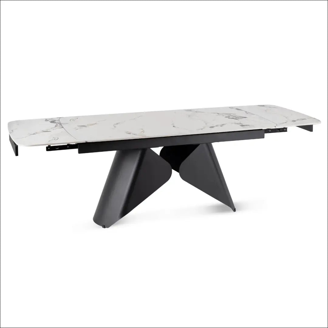 Prailginamas stalas su keraminiu stalviršiu juodos spalvos / baltos 160-240 cm TE983 - €525 Save 15%