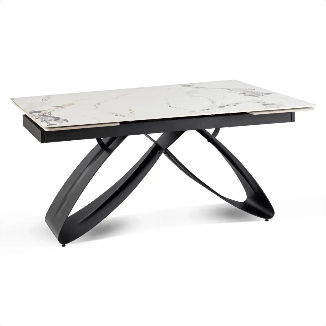 Prailginamas stalas su keraminiu stalviršiu juodos spalvos / baltos 160-240 cm TE725 - €491 Save 15%