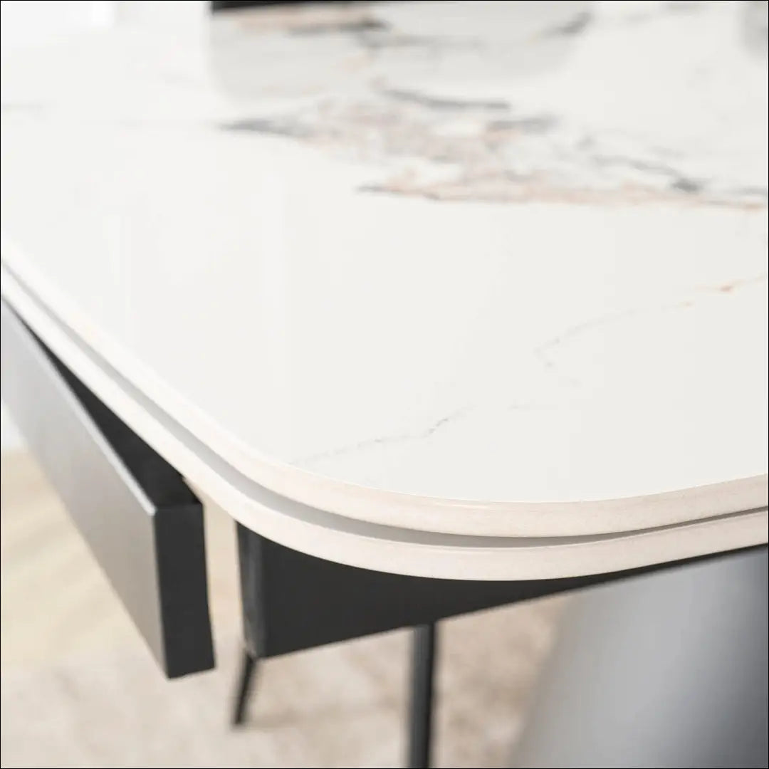 Prailginamas stalas su keraminiu stalviršiu juodos spalvos / baltos 160-240 cm TE983 - €525 Save 15%