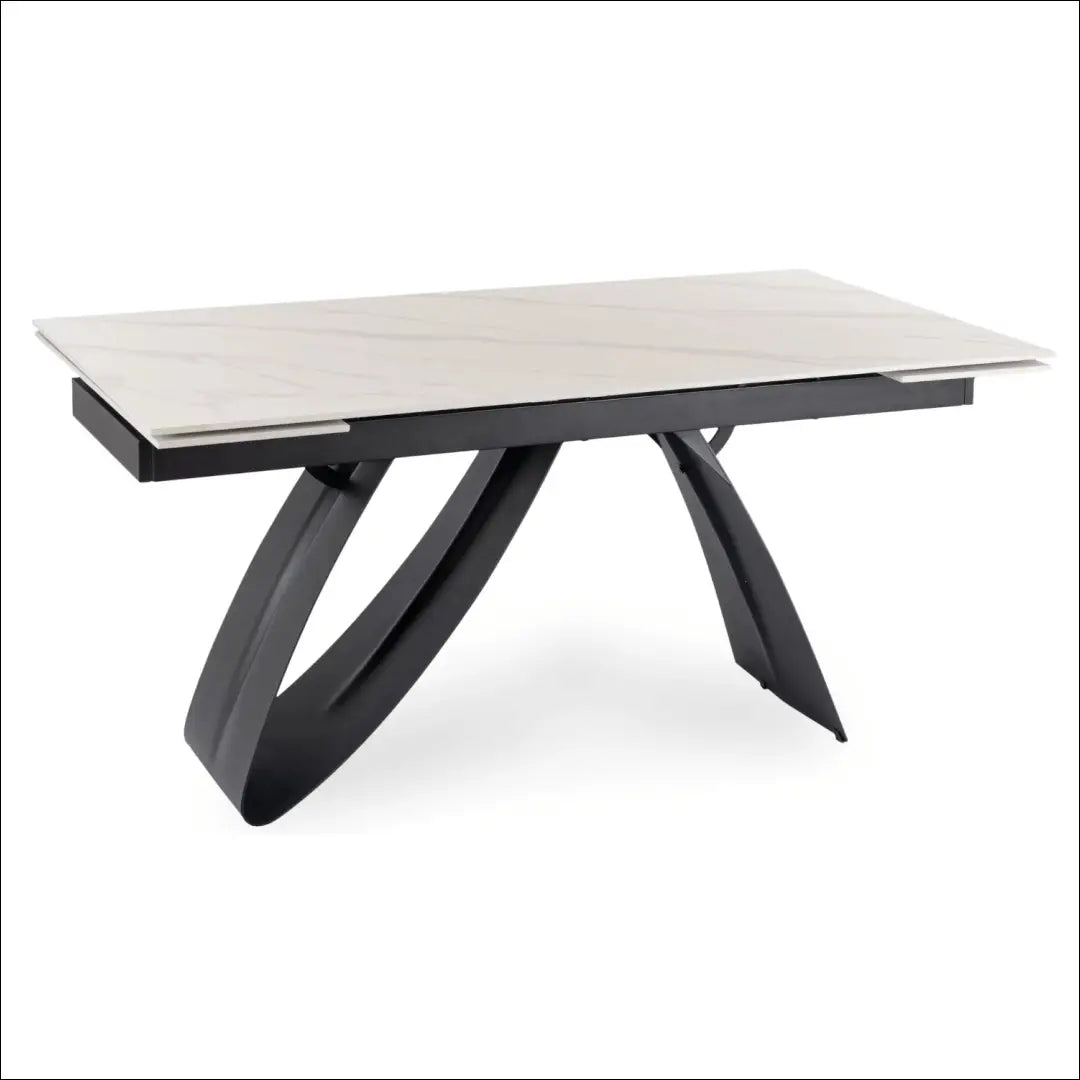 Prailginamas stalas su keraminiu stalviršiu juodos spalvos / baltos 160-220 cm TE1056 - €446 Save 15%