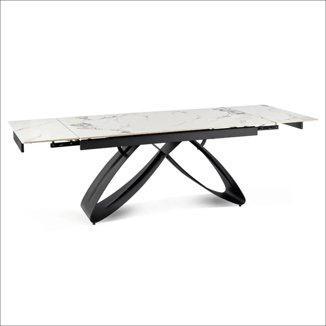 Prailginamas stalas su keraminiu stalviršiu juodos spalvos / baltos 160-240 cm TE725 - €491 Save 15%