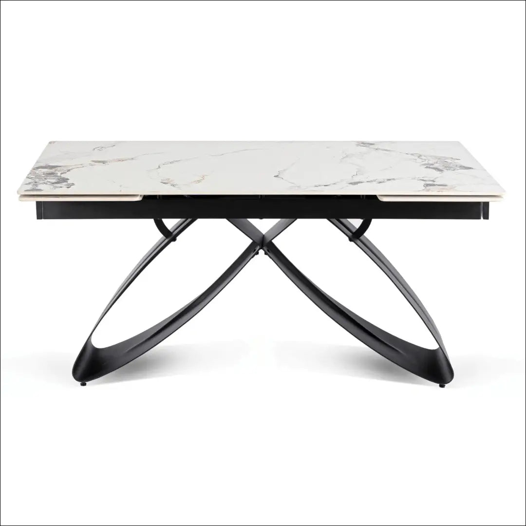 Prailginamas stalas su keraminiu stalviršiu juodos spalvos / baltos 160-240 cm TE725 - €491 Save 15%