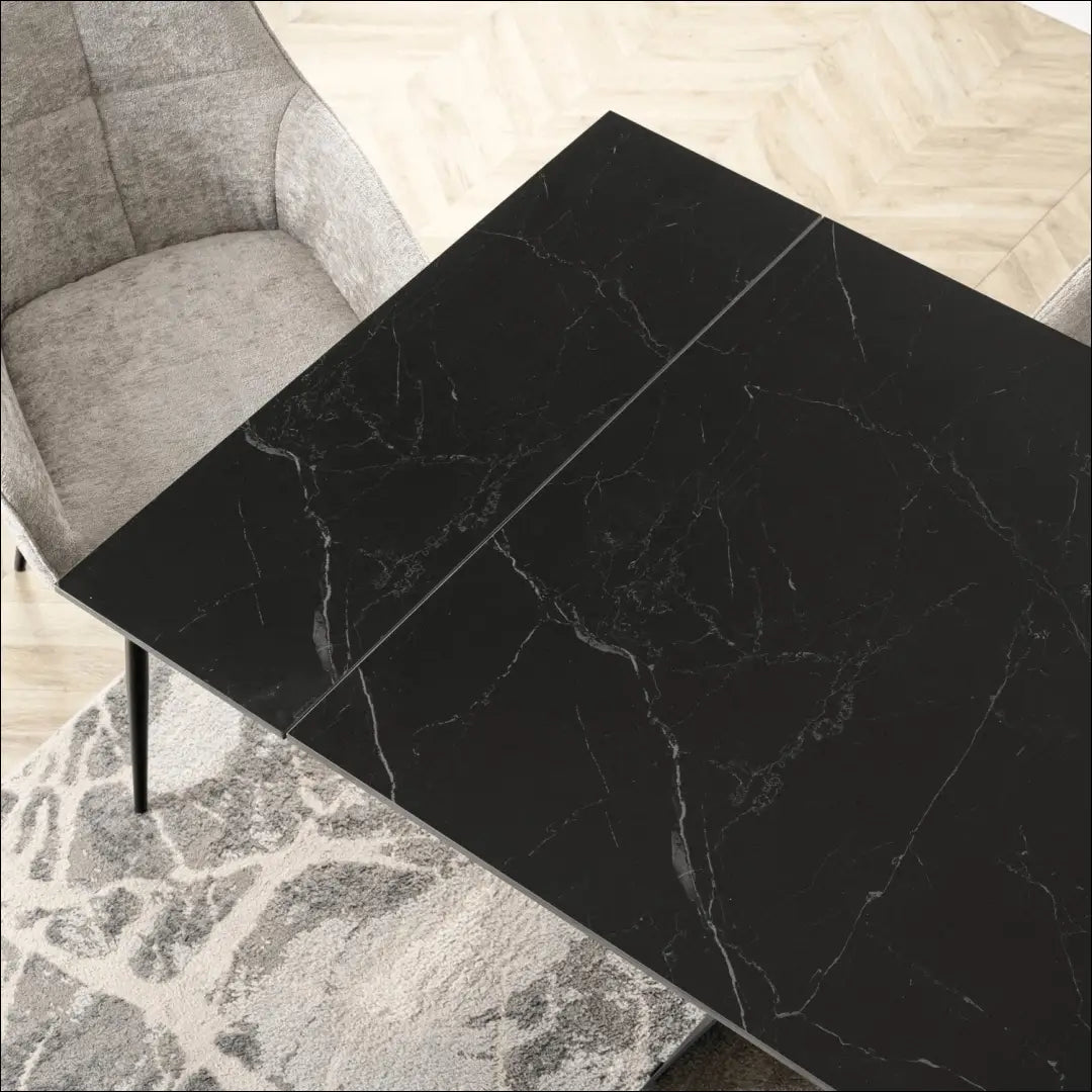 Prailginamas stalas su keraminiu stalviršiu juodos spalvos / marmuro 160-220 cm TE1057 - €446 Save 15%