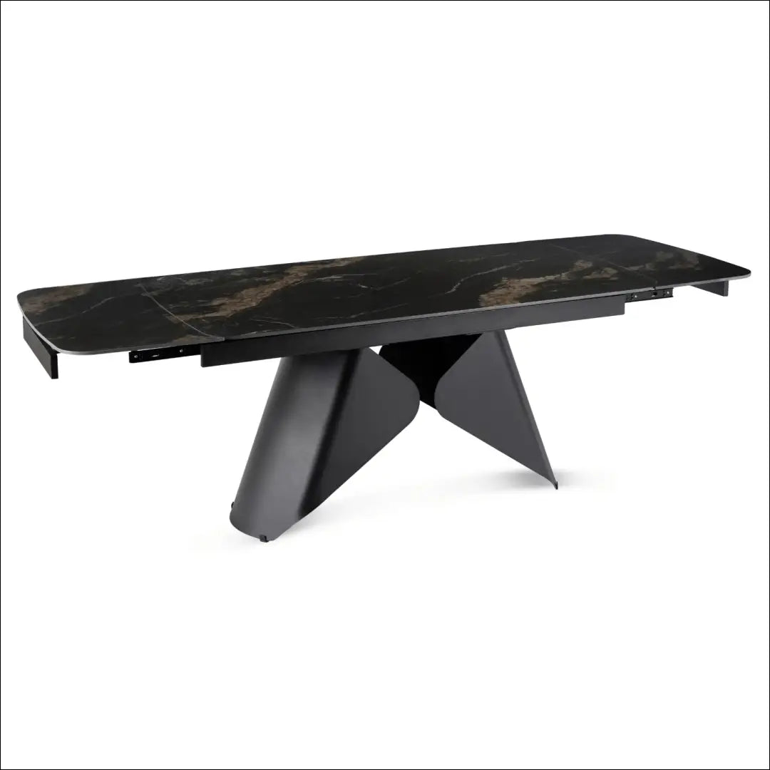Prailginamas stalas su keraminiu stalviršiu juodos spalvos / marmuro 160-240 cm TE982 - €547 Save 15%