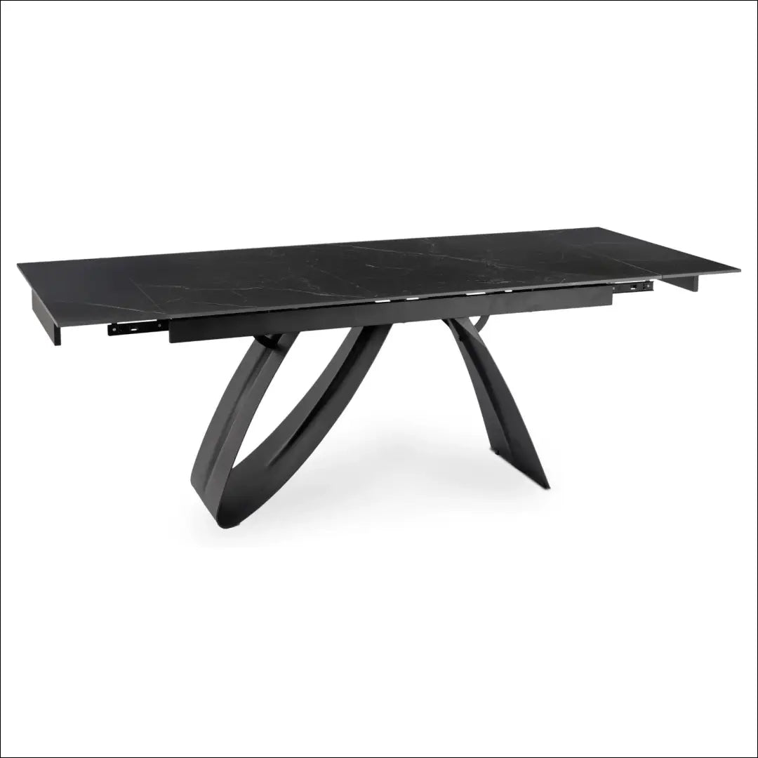 Prailginamas stalas su keraminiu stalviršiu juodos spalvos / marmuro 160-220 cm TE1057 - €446 Save 15%