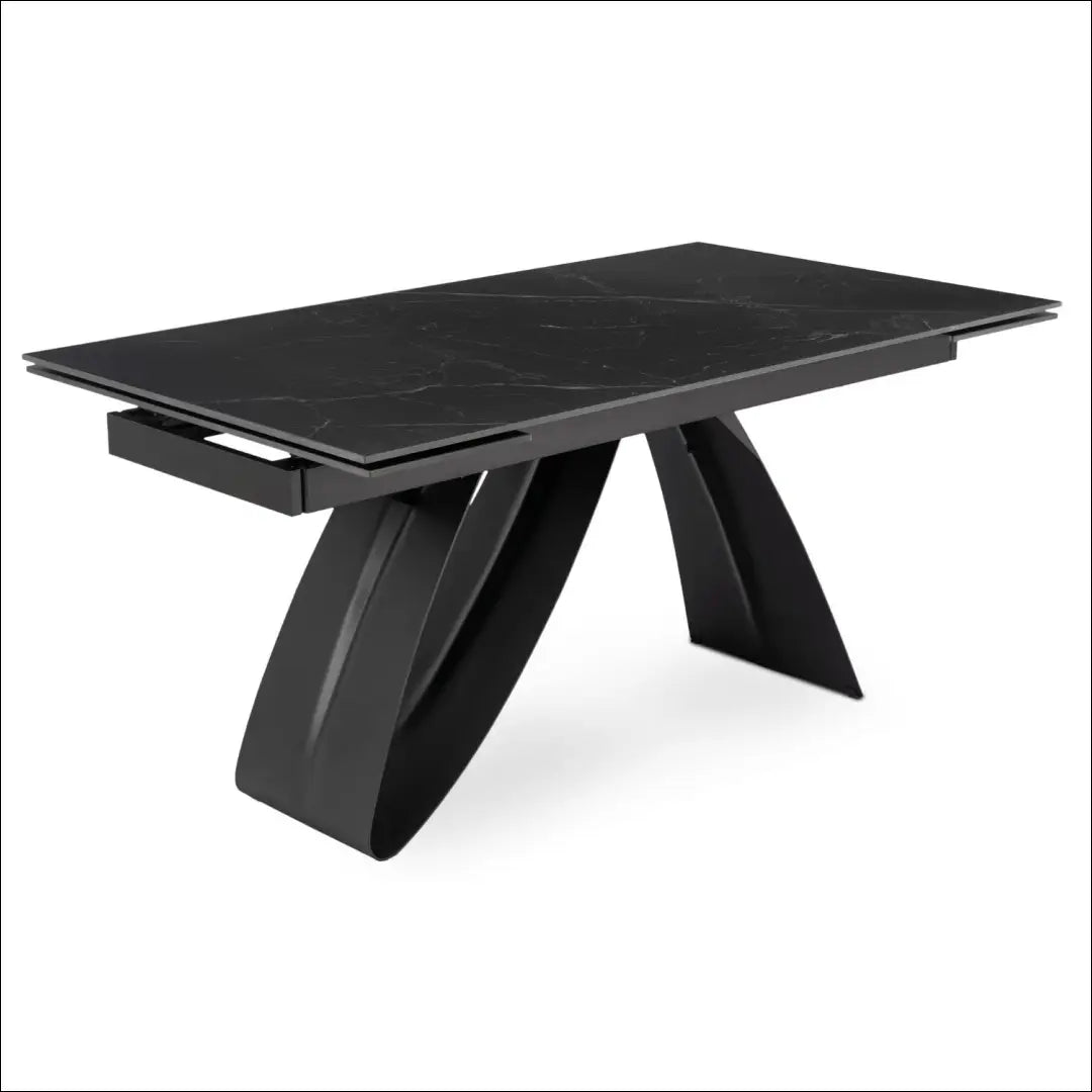Prailginamas stalas su keraminiu stalviršiu juodos spalvos / marmuro 160-220 cm TE1057 - €446 Save 15%