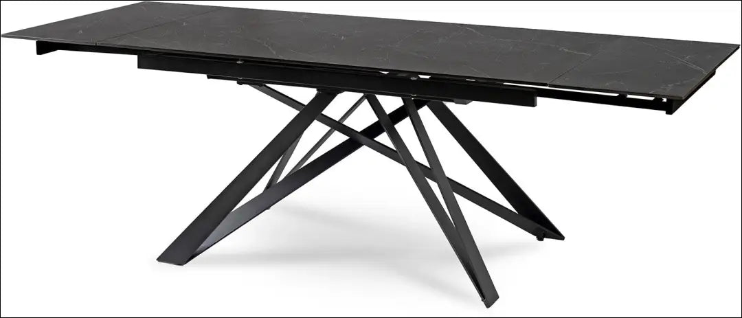 Prailginamas stalas su keraminiu stalviršiu juodos spalvos / marmuro 160-240 cm TE231 - €463 Save 15%