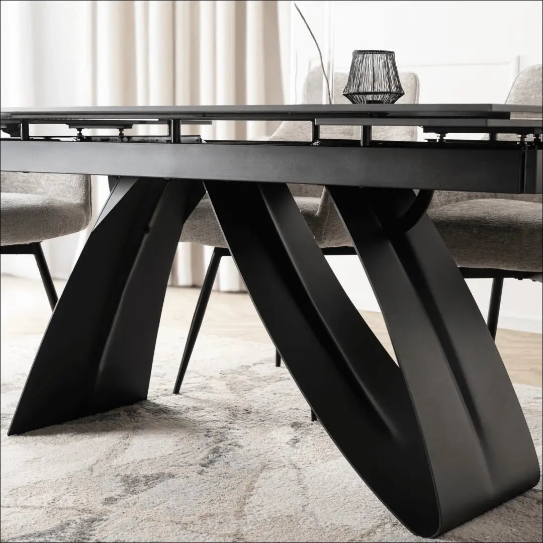 Prailginamas stalas su keraminiu stalviršiu juodos spalvos / marmuro 160-220 cm TE1057 - €446 Save 15%