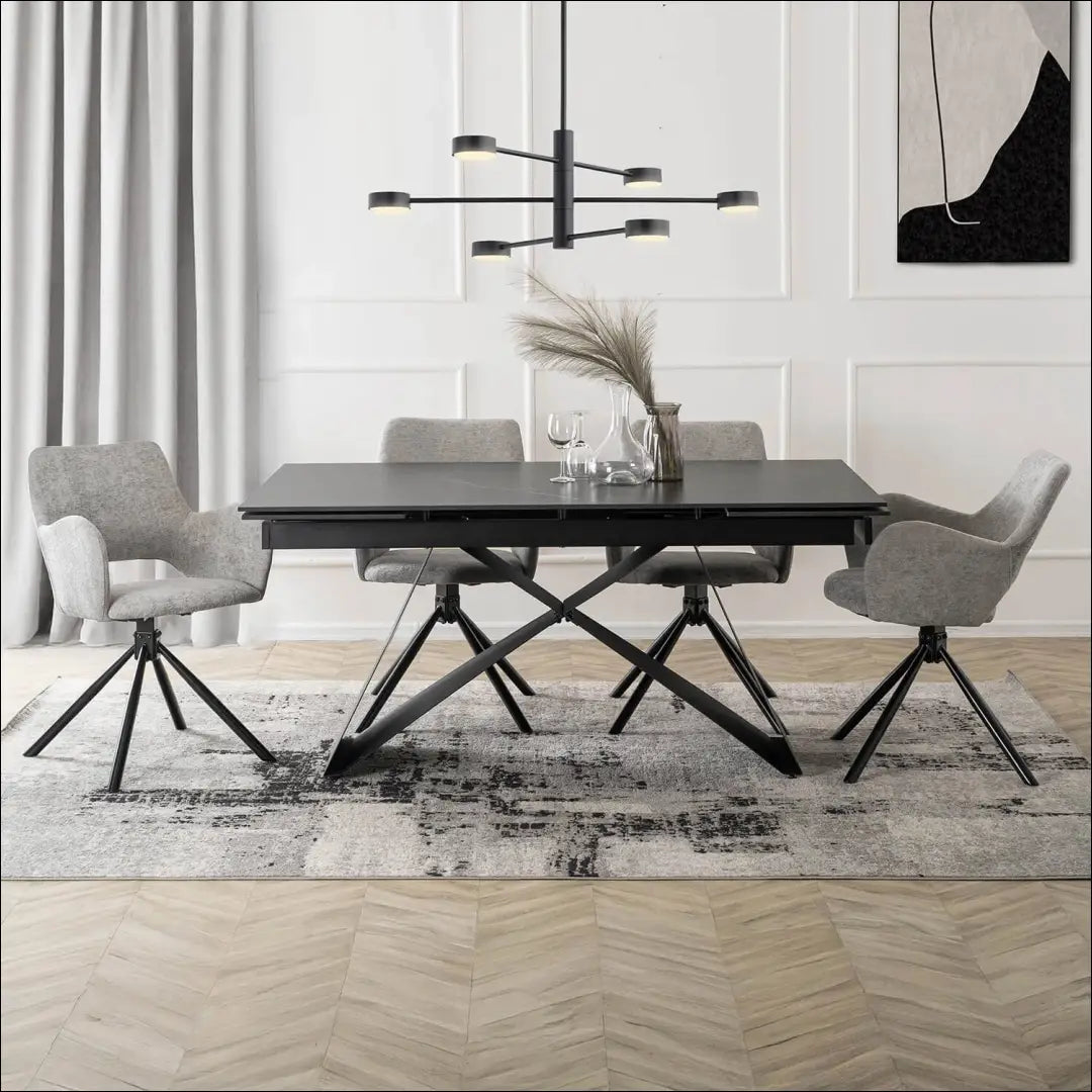 Prailginamas stalas su keraminiu stalviršiu juodos spalvos / marmuro 160-240 cm TE692 - €671 Save 15%