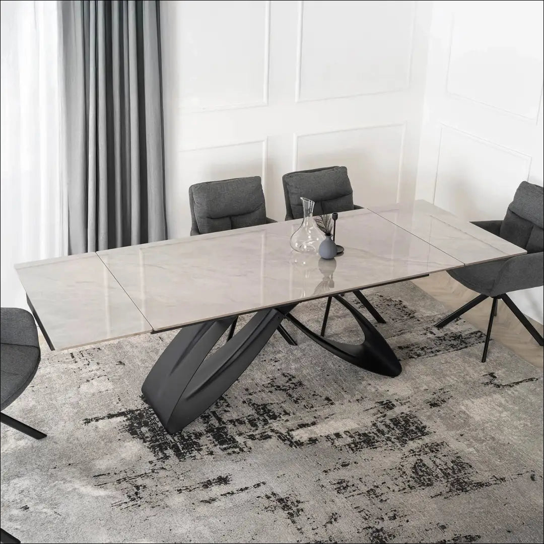Prailginamas stalas su keraminiu stalviršiu juodos spalvos / pilkos 160-240 cm TE723 - €687 Save 15%