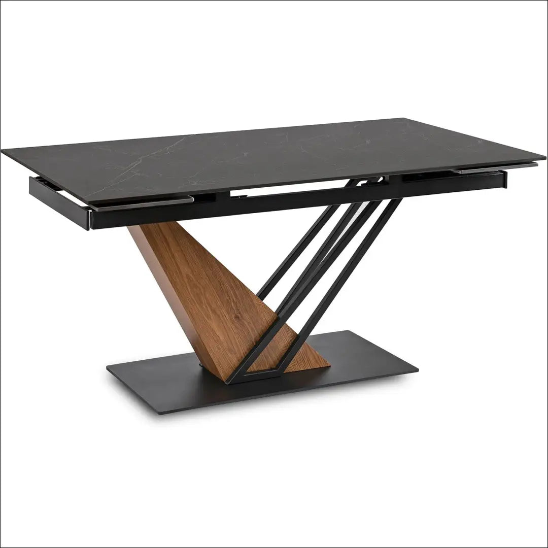 Prailginamas stalas su keraminiu stalviršiu juodos spalvos / riešuto 160-220 cm TE233 - €468 Save 15%