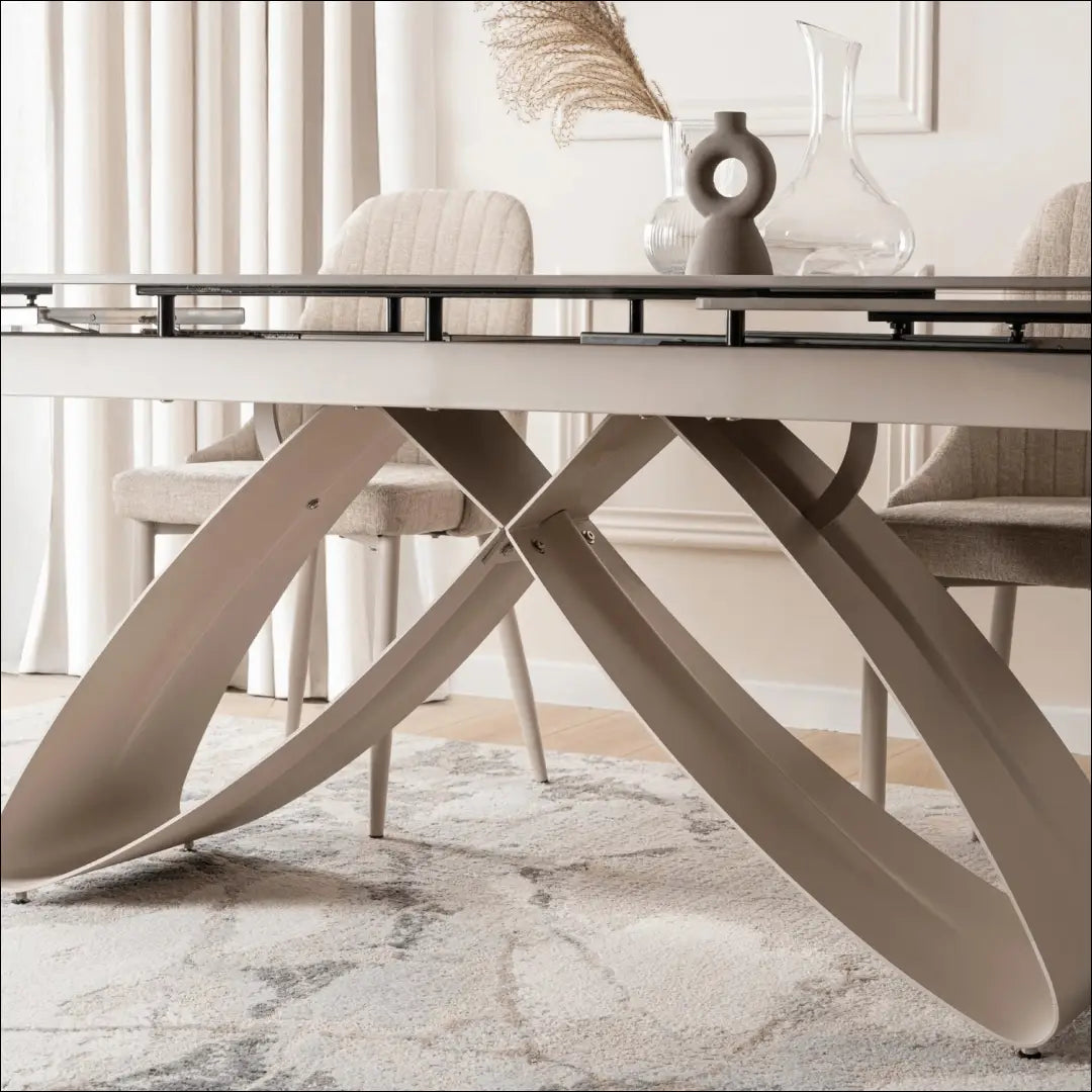 Prailginamas stalas su keraminiu stalviršiu pilkos spalvos / marmuro 160-240 cm TE722 - €491 Save 15%
