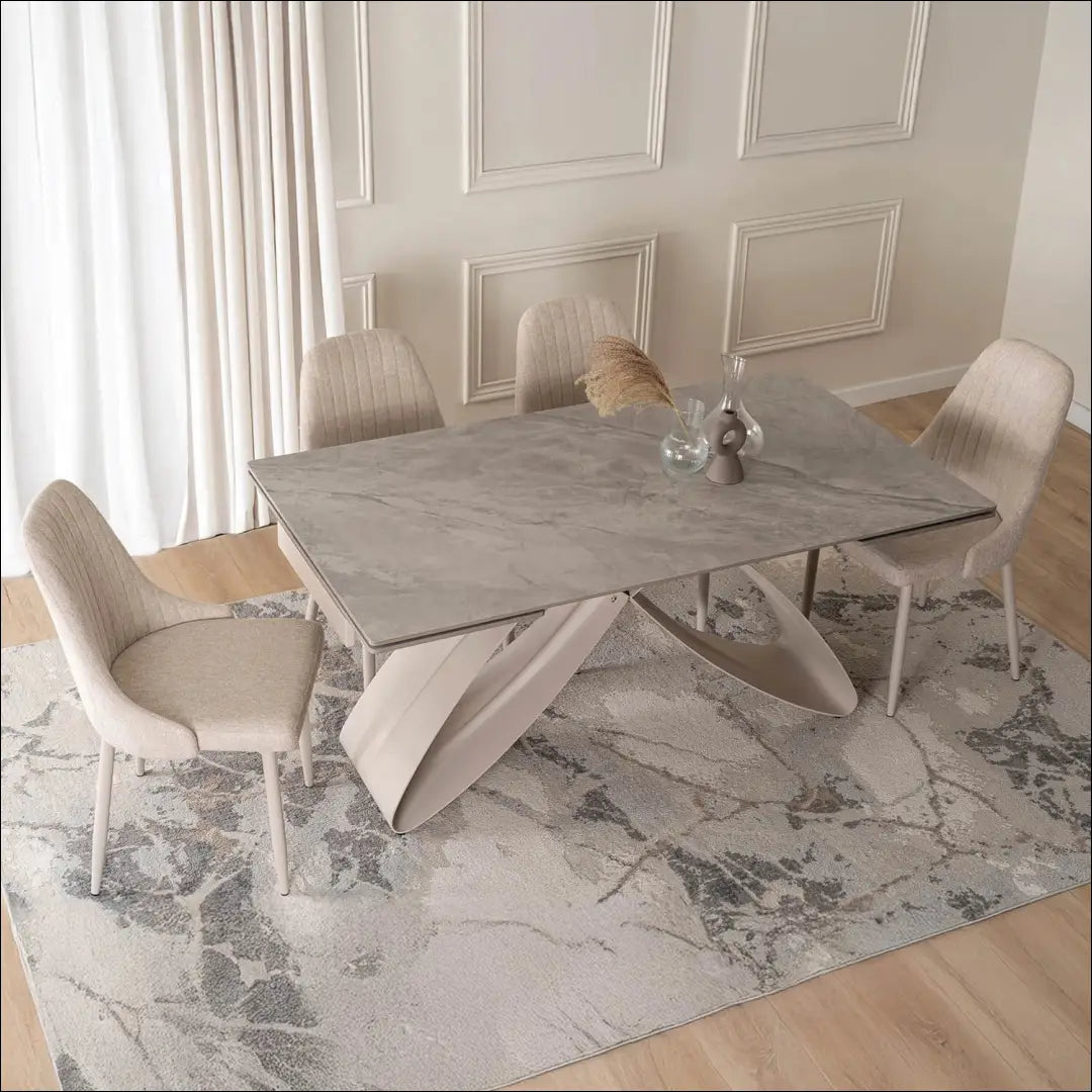 Prailginamas stalas su keraminiu stalviršiu pilkos spalvos / marmuro 160-240 cm TE722 - €491 Save 15%