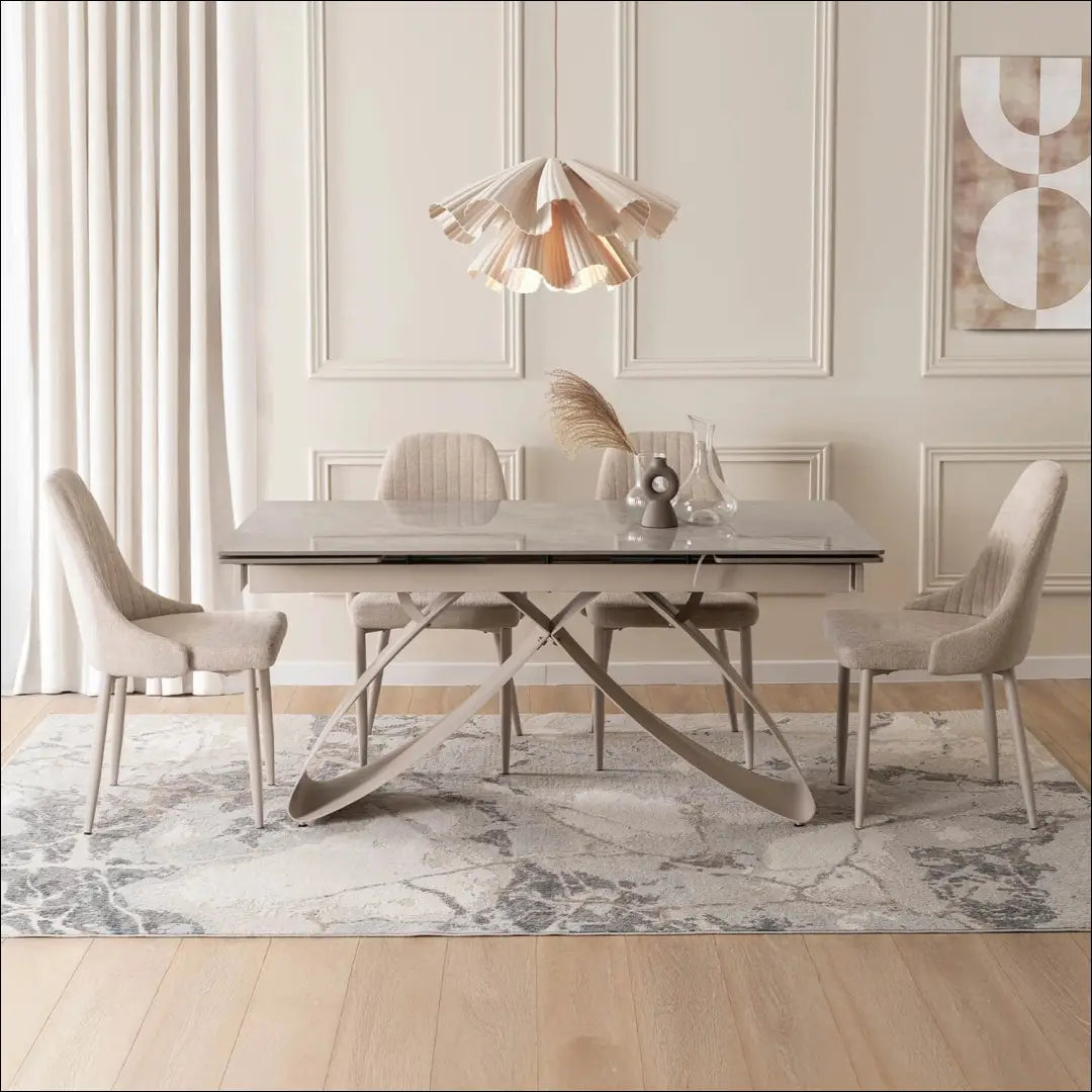 Prailginamas stalas su keraminiu stalviršiu pilkos spalvos / marmuro 160-240 cm TE722 - €491 Save 15%