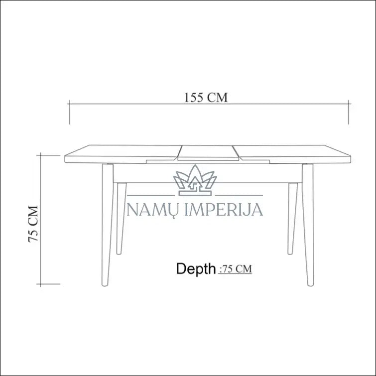 Prailginamas valgomojo stalas VI784 - €99 Save 70% 50-100, __label:Pristatymas 1-2 d.d., color-ruda,